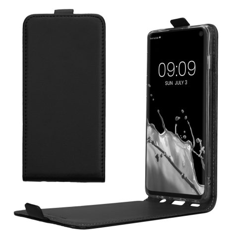 Etui Kwmobile do Samsung Galaxy S10, czarne, eko-skóra/silikon, KWM000021VN001C