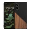Etui Kwmobile do OnePlus Nord CE4 Lite, Brązowy/Czarny, Drewno/Silikon, KWM000022UX001C