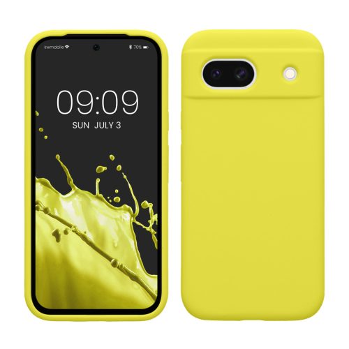 Etui Kwmobile do Google Pixel 8a, żółte, silikonowe, KWM000020KQ049C