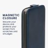 Etui Kwmobile do Samsung Galaxy A54 5G, ciemnoniebieskie, eko-skóra/silikon, KWM000018TT002C