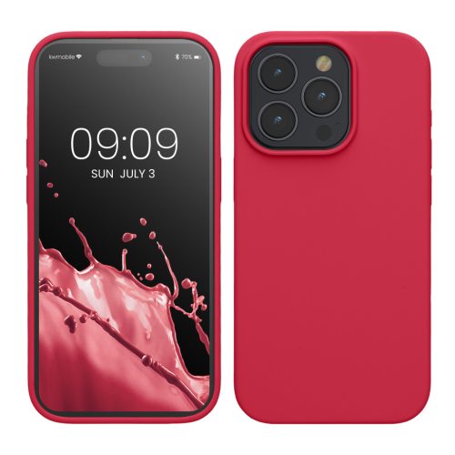 Etui Kwmobile do Apple iPhone 15 Pro, różowe, silikonowe, KWM000020CC037C