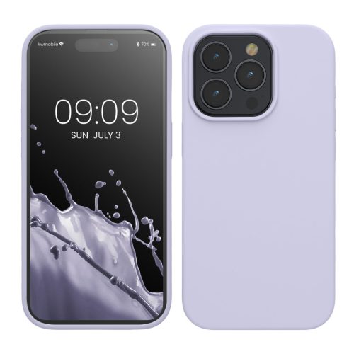 Etui Kwmobile do Apple iPhone 15 Pro, jasnofioletowe, silikonowe, KWM000020CC039C