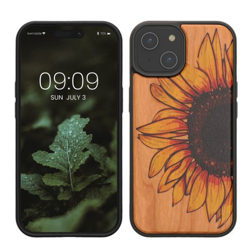 Etui Kwmobile do Apple iPhone 15, wielokolorowe, drewno/silikon, KWM000020EG004C