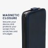 Etui Kwmobile do Samsung Galaxy A15 5G, ciemnoniebieskie, eko-skóra/silikon, KWM000021OM002C