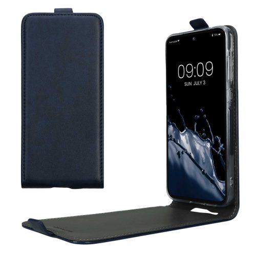 Etui Kwmobile do Samsung Galaxy A55 5G, ciemnoniebieskie, eko-skóra/silikon, KWM000021OP002C