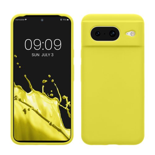 Etui Kwmobile do Google Pixel 8, żółte, silikonowe, KWM000020JF037C
