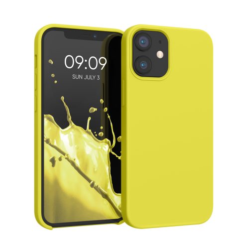 Etui Kwmobile do Apple iPhone 12 Mini, żółte, silikonowe, KWM000011JO070C