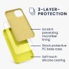 Etui Kwmobile do Apple iPhone 12 Mini, żółte, silikonowe, KWM000011JO070C