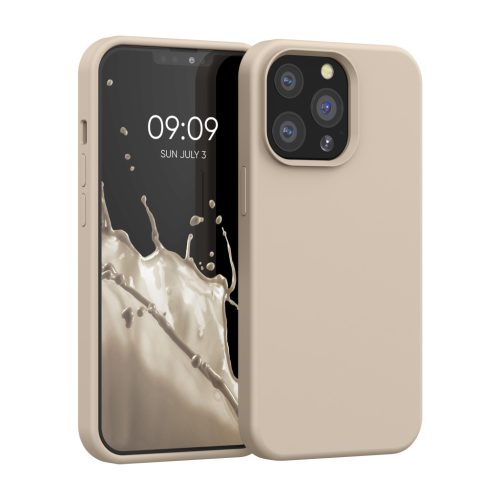 Etui Kwmobile do Apple iPhone 13 Pro, kremowe, silikonowe, KWM000013OX053C