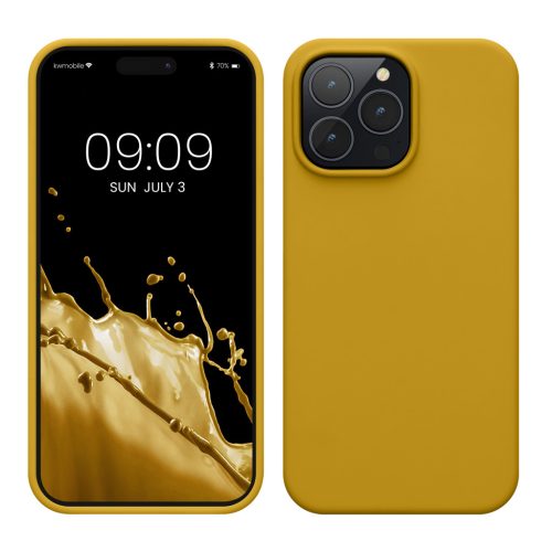Etui Kwmobile do Apple iPhone 14 Pro Max, żółte, silikonowe, KWM000016NL046C