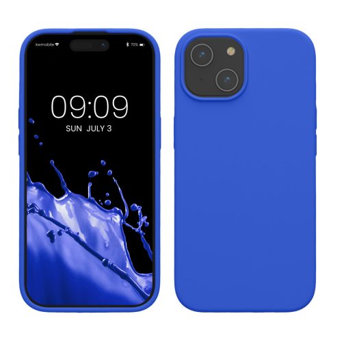 Etui Kwmobile do Apple iPhone 15, niebieskie, silikonowe, KWM000020CA015C