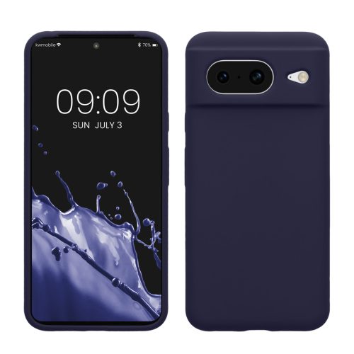 Etui Kwmobile do Google Pixel 8, ciemnoniebieskie, silikonowe, KWM000020JF038C