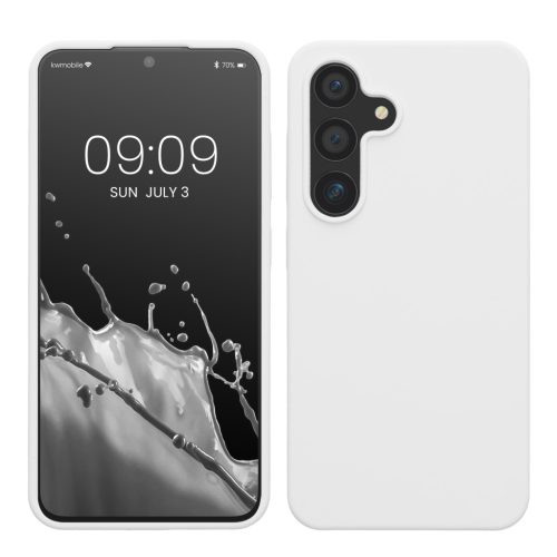 Etui Kwmobile do Samsung Galaxy S24, białe, silikonowe, KWM000021KW020C