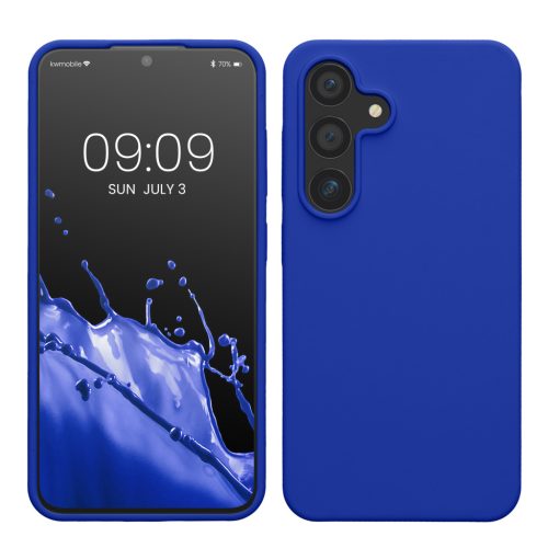 Etui Kwmobile do Samsung Galaxy S24, niebieskie, silikonowe, KWM000021KW022C