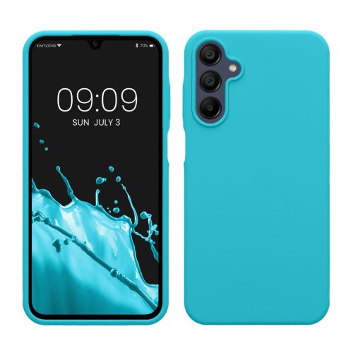 Etui Kwmobile do Samsung Galaxy A15 5G, jasnoniebieskie, silikonowe, KWM000021MF028C
