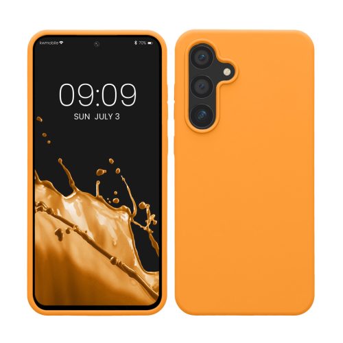 Etui Kwmobile do Samsung Galaxy S24 FE, pomarańczowe, silikonowe, KWM000021WA007C