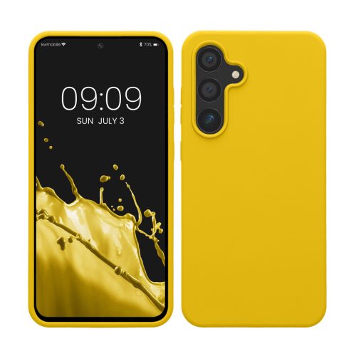 Etui Kwmobile do Samsung Galaxy S24 FE, żółte, silikonowe, KWM000021WA008C