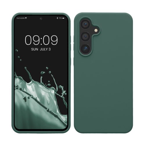 Etui Kwmobile do Samsung Galaxy S24 FE, zielone, silikonowe, KWM000021WA009C