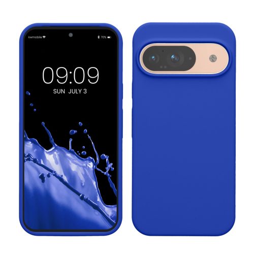 Etui Kwmobile do Google Pixel 9/Pixel 9 Pro, niebieskie, silikonowe, KWM000020PI022C
