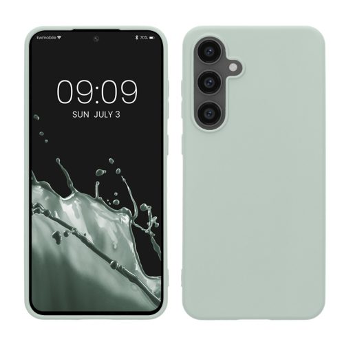 Etui Kwmobile do Samsung Galaxy S24 FE, jasnozielone, silikonowe, KWM000021WC004C