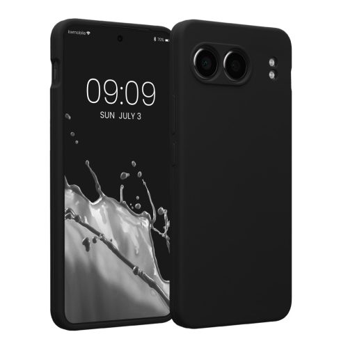 Etui Kwmobile do OnePlus Nord 4, czarne, silikonowe, KWM000022VH001C