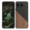 Etui Kwmobile do OnePlus Nord 4, Brązowy/Czarny, Drewno/Silikon, KWM000022VK001C