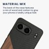 Etui Kwmobile do OnePlus Nord 4, Brązowy/Czarny, Drewno/Silikon, KWM000022VK001C