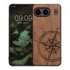 Etui Kwmobile do OnePlus Nord 4, brązowe, drewno/silikon, KWM000022VM001C