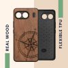 Etui Kwmobile do OnePlus Nord 4, brązowe, drewno/silikon, KWM000022VM001C
