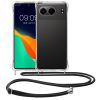 Etui Kwmobile ze smyczą do OnePlus Nord 4, przezroczyste/czarne, silikonowe, KWM000022VN001C