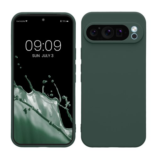 Etui Kwmobile do Google Pixel 9 Pro XL, ciemnozielone, silikonowe, KWM000020PU010C
