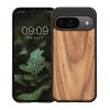 Etui Kwmobile do Google Pixel 9/Pixel 9 Pro, brązowe, drewno/silikon, KWM000020PJ003C