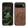 Etui Kwmobile do Google Pixel 9 Pro XL, brązowe, drewno/silikon, KWM000020QT001C