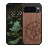 Etui Kwmobile do Google Pixel 9 Pro XL, brązowe, drewno/silikon, KWM000020QT001C