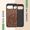 Etui Kwmobile do Google Pixel 9 Pro XL, brązowe, drewno/silikon, KWM000020QT001C