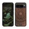 Etui Kwmobile do Google Pixel 9 Pro XL, brązowe, drewno/silikon, KWM000020QT003C