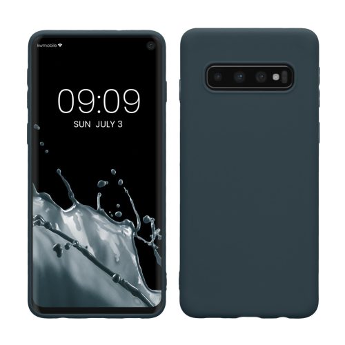 Etui Kwmobile do Samsung Galaxy S10, ciemnozielone, silikonowe, KWM000009MS006C
