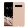 Etui Kwmobile do Samsung Galaxy S10, kremowe, silikonowe, KWM000009MS015C