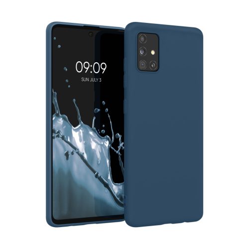 Etui Kwmobile do Samsung Galaxy A51, niebieskie, silikonowe, KWM000010YZ057C
