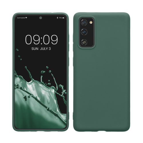 Etui Kwmobile do Samsung Galaxy S20 FE, zielone, silikonowe, KWM0000121L070C