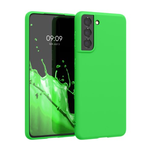 Etui Kwmobile do Samsung Galaxy S21, zielone, silikonowe, KWM000012BS048C