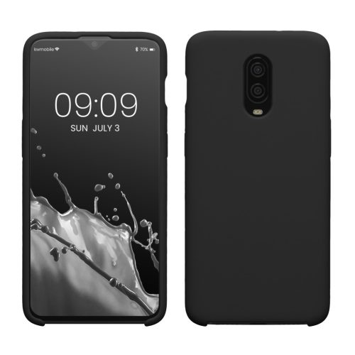 Etui Kwmobile do OnePlus 6T, czarne, silikonowe, KWM000009BL036C