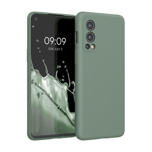 Etui Kwmobile do OnePlus Nord 2 5G, zielone, silikonowe, KWM000013UZ040C