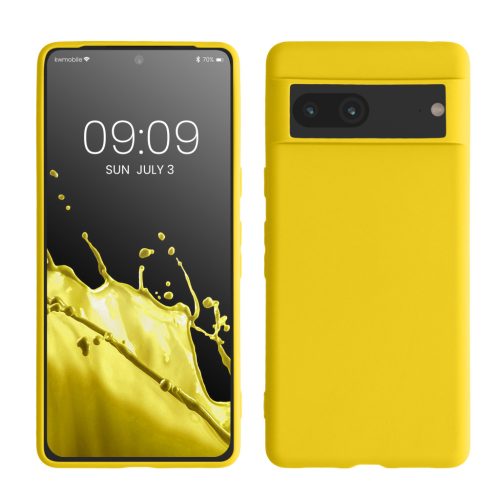 Etui Kwmobile do Google Pixel 7, żółte, silikonowe, KWM000016ZL025C