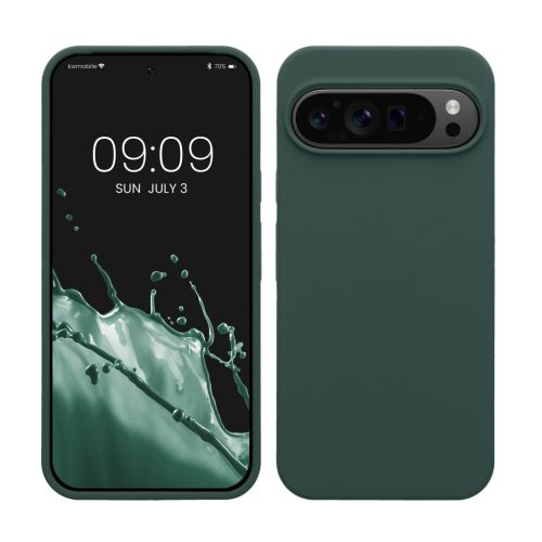 Etui Kwmobile do Google Pixel 9 Pro XL, ciemnozielone, silikonowe, KWM000020PV026C