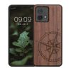 Etui Kwmobile do Motoroli Moto G84, Brązowe, Drewno/Silikon, KWM000022VU001C