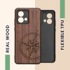 Etui Kwmobile do Motoroli Moto G84, Brązowe, Drewno/Silikon, KWM000022VU001C