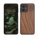 Etui Kwmobile do Motoroli Moto G54, Brązowe, Drewno/Silikon, KWM000022VV001C