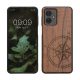 Etui Kwmobile do Motoroli Moto G54, brązowe, drewno/silikon, KWM000022VW001C