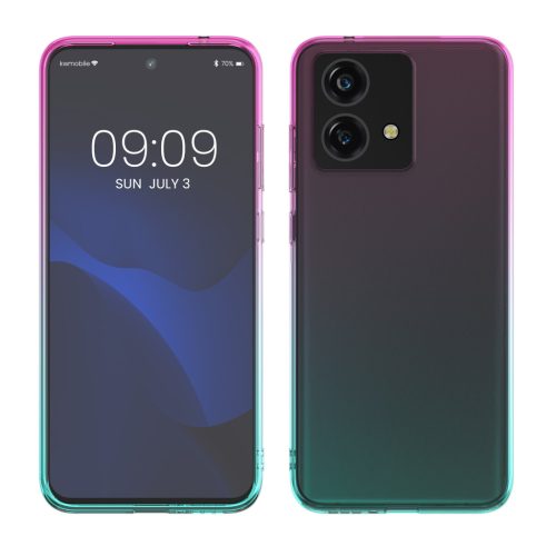 Etui Kwmobile do Motorola Edge 40 Neo, wielokolorowe, silikonowe, KWM000022WB001C